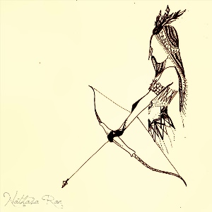 Лук и стрелы рисунок карандашом