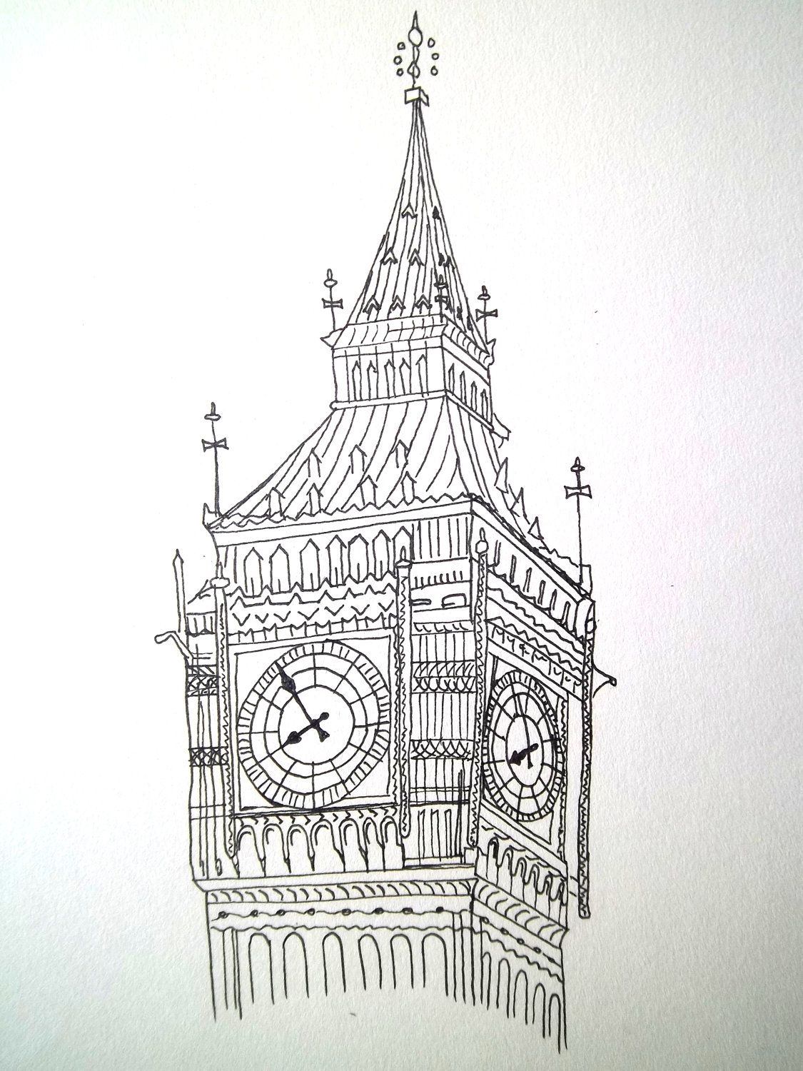 Рисунок биг. Англия Биг Бен рисунок. Часы Биг Бен для срисовки. Биг-Бен башня рисунок. Башня Биг Бен в Лондоне рисунок.