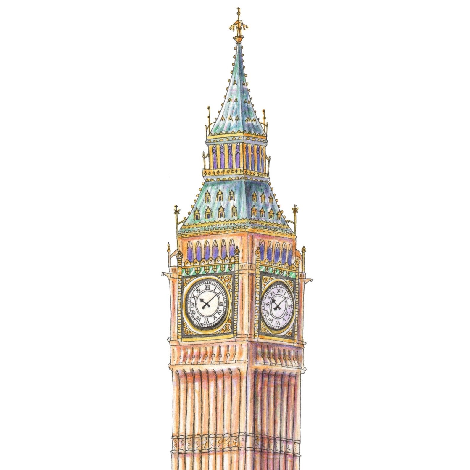 Big ben рисунок