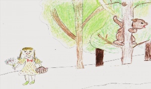 Иллюстрация к сказке Аришка трусишка