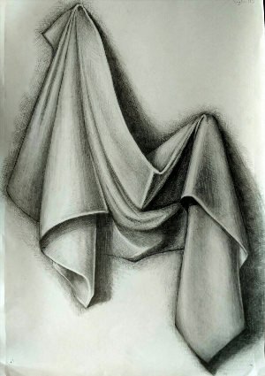 Рисунок ткани карандашом
