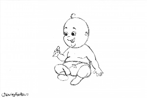 Малыш рисунок карандашом для детей