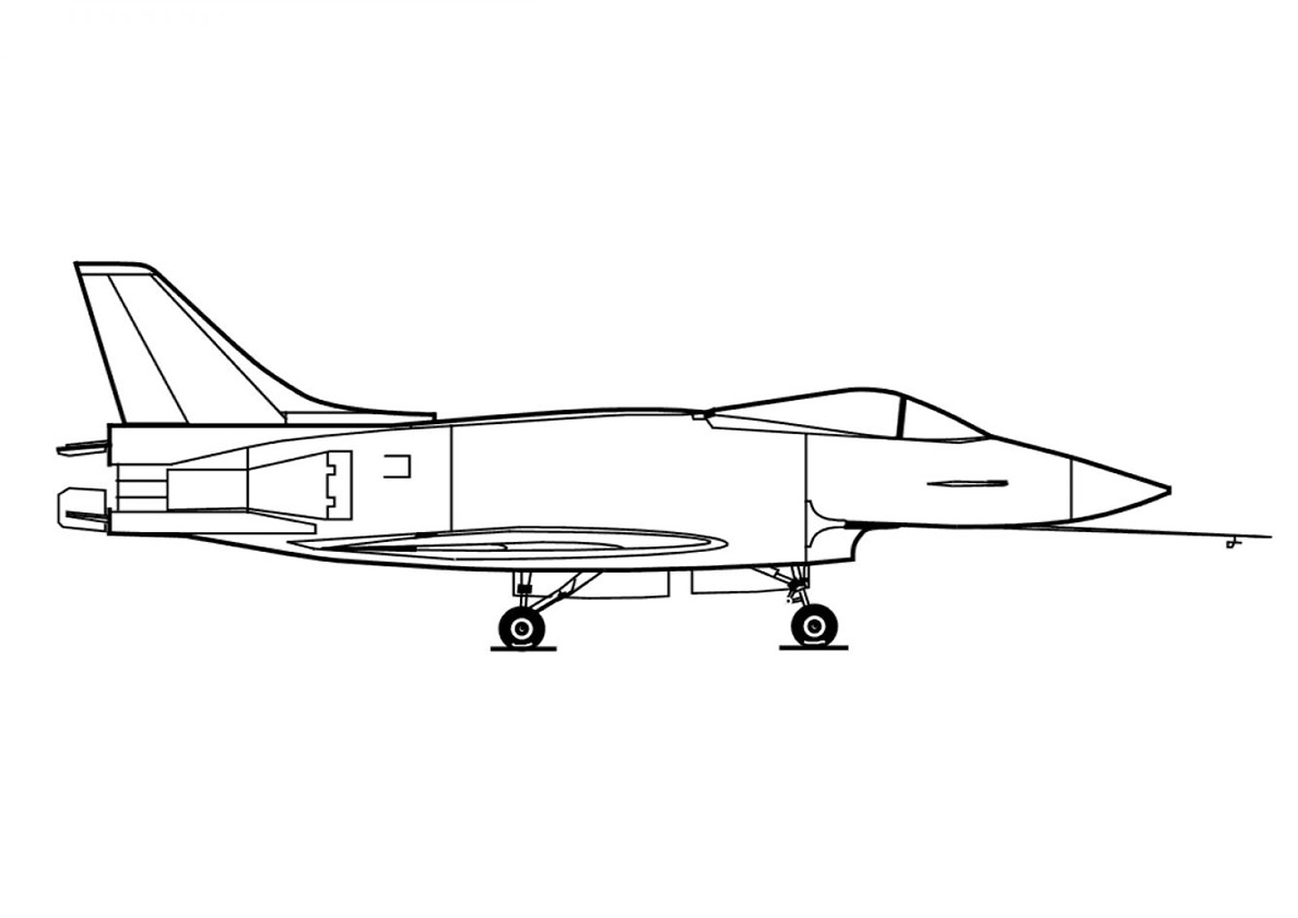 Военный истребитель нарисовать