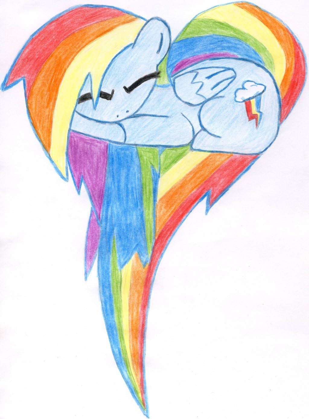 Рисовать rainbow dash