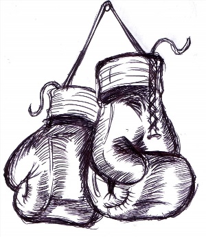 Нарисованные перчатки для бокса