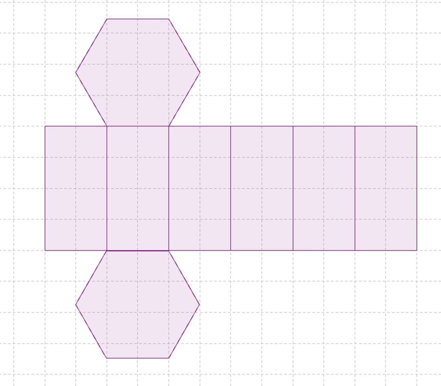 Чертеж развертки шестиугольной призмы