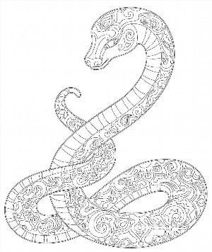 Раскраска антистресс змея
