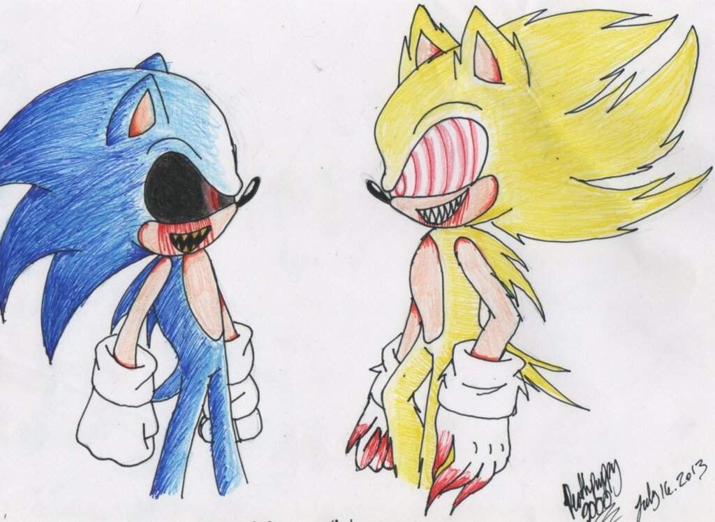 Нарисовать sonic exe