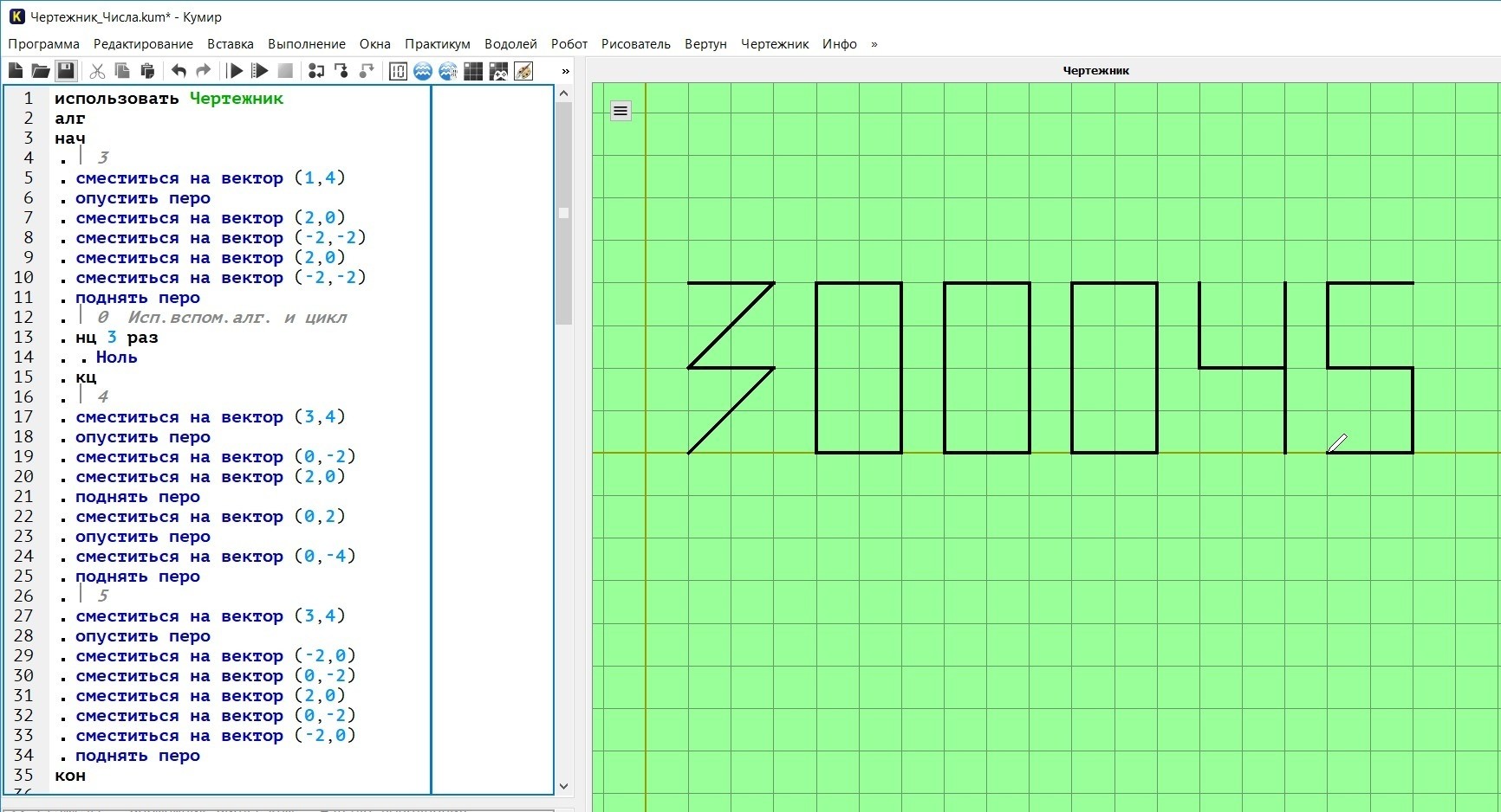 Программа чертежник. Кумир стандарт чертежник. Кумир чертежник цикл. Алгоритм для чертежника в кумире. Алгоритм для чертежника Кумин.