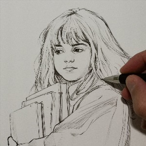 Гермиона рисунок карандашом поэтапно