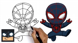 Как нарисовать человека паука майлз моралес