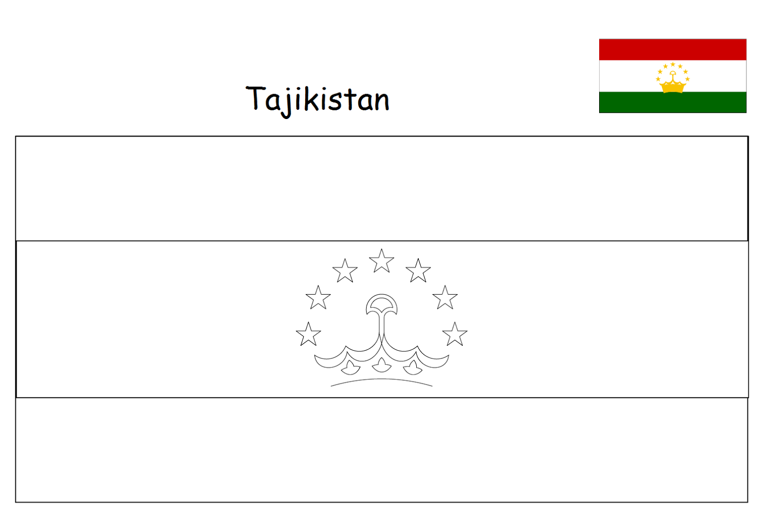 Флаг таджикистана нарисовать