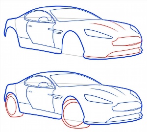 Рисунки карандашом для срисовки машины поэтапно