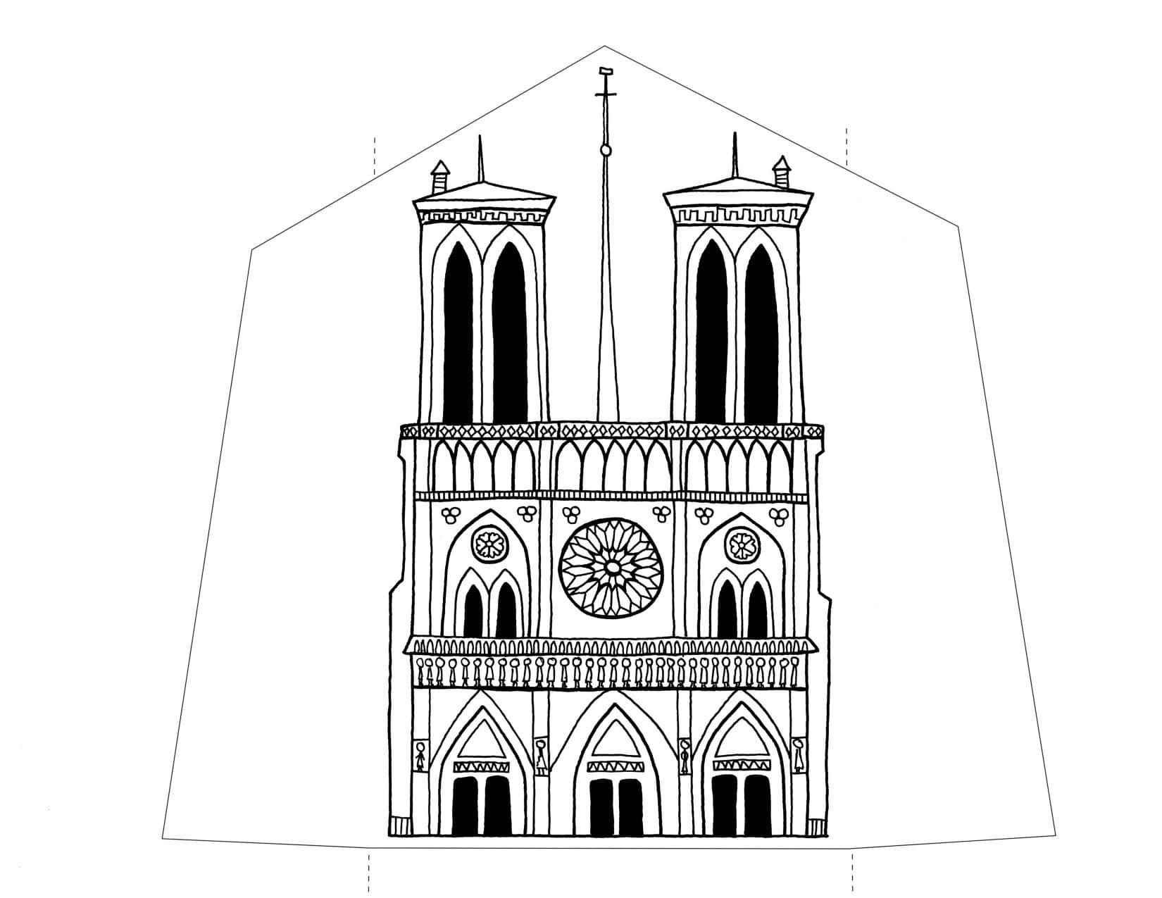 Собор нотр дам в париже рисунок