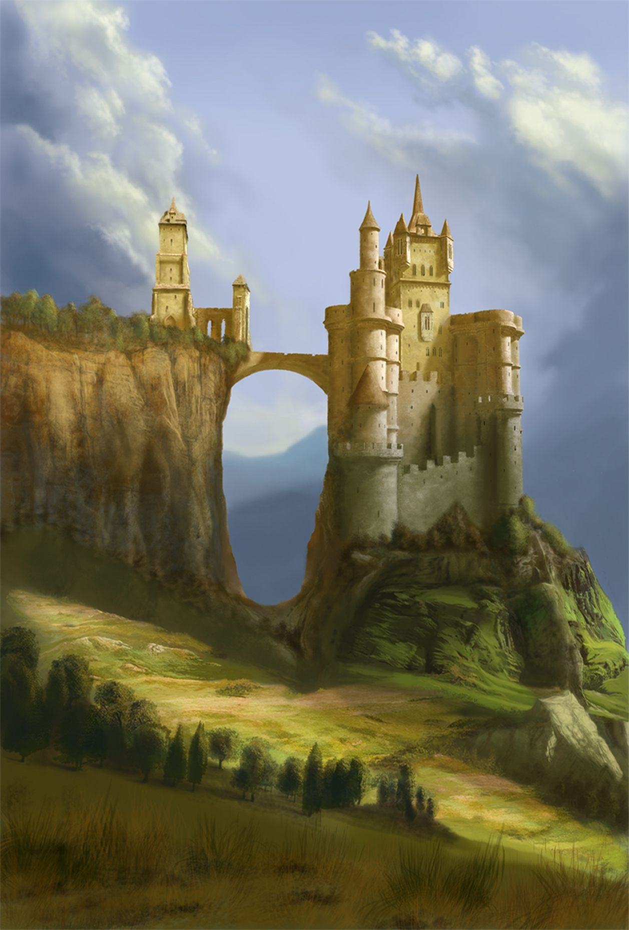 Замок на 3 горе. Замок Fantasy Castle. Фэнтези крепость донжон. Змиулан замок. Замки средневековья на горе.