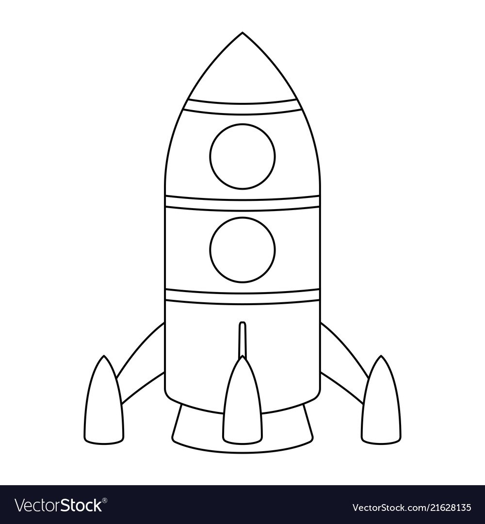 Рисунок ракеты для детей распечатать