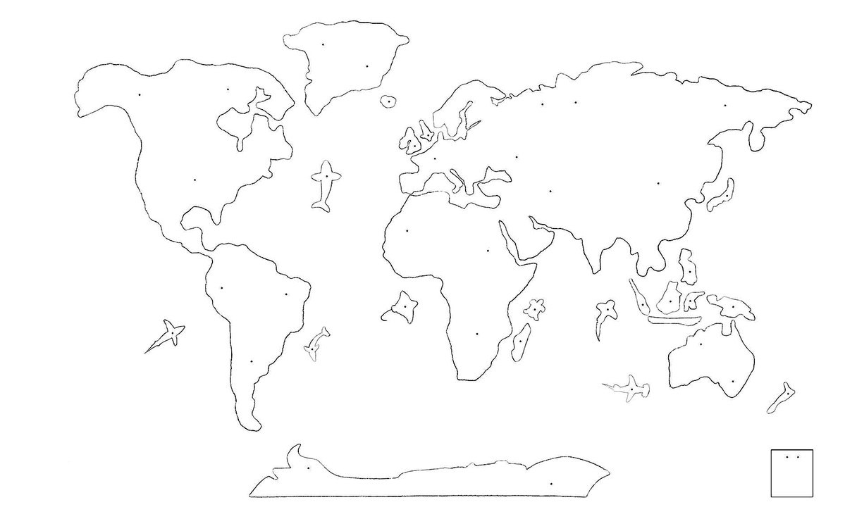 Карта материков распечатать