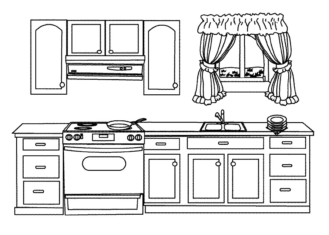 Кухня рисунок карандашом для детей