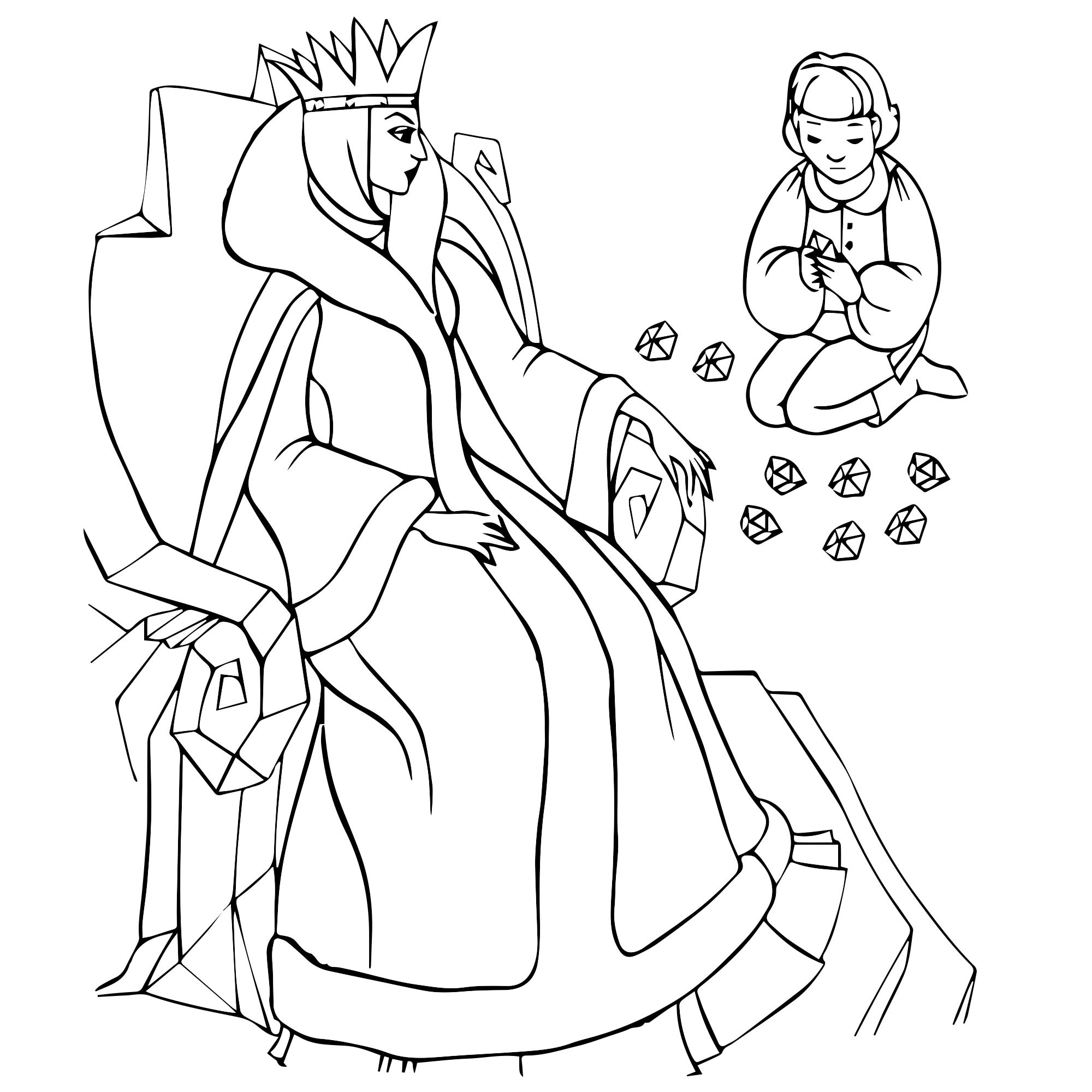 Рисунок снежная королева 5 класс легко. Нарисовать рисунок к сказке Снежная Королева. Иллюстрация к сказкам Андерсена раскраска Снежная Королева.