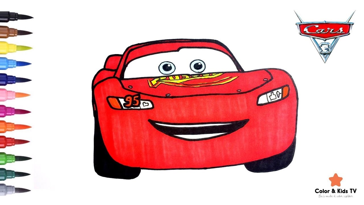 Рисовать тачки. Срисовка Маккуин молния Маккуин. Cars 3 Color Lightning MCQUEEN. Молния Маккуин рисунок легкий. Color Lightning MCQUEEN.