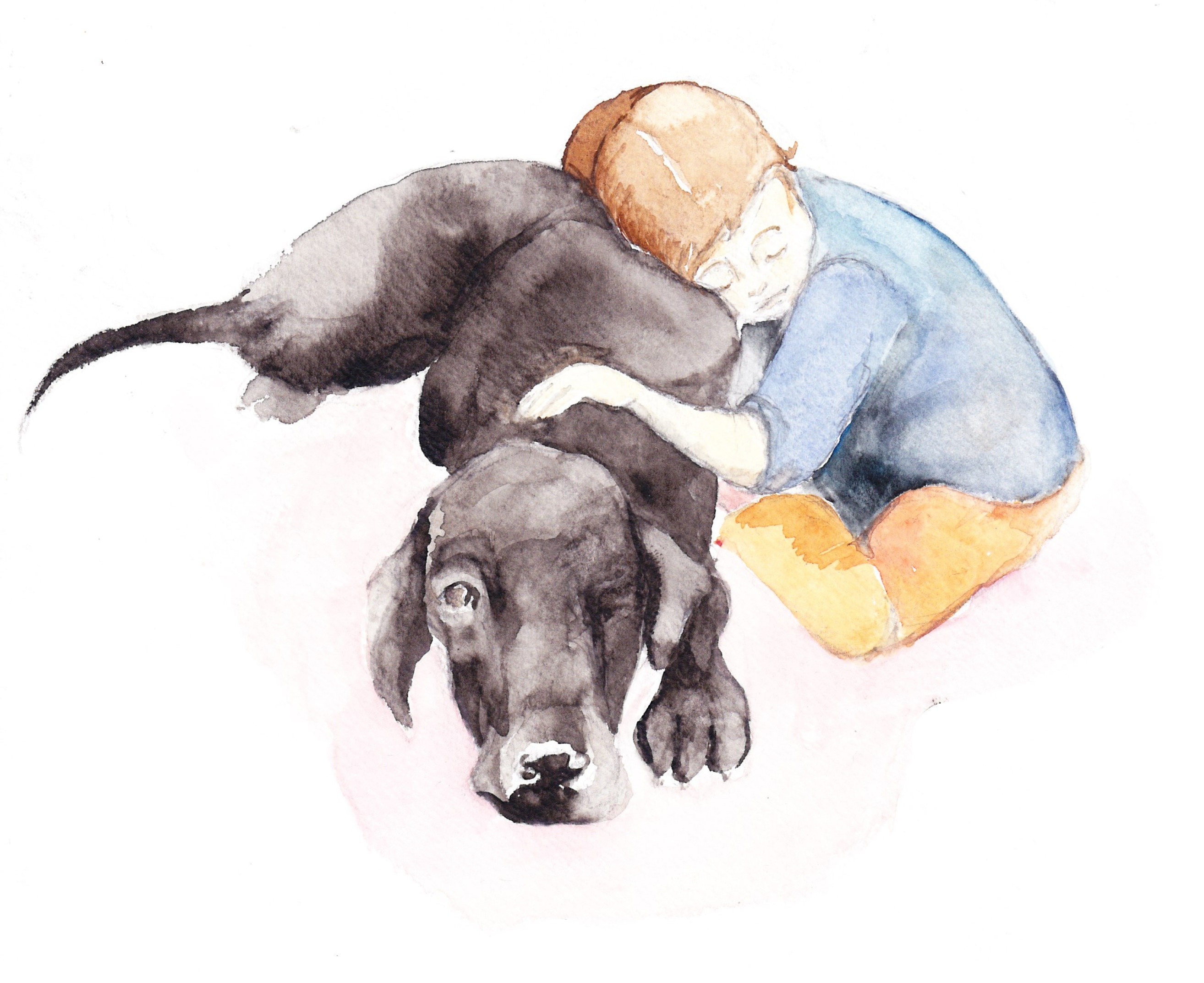 Сопереживание рисунок. Человек и собака акварель. Рисунок на тему сопереживание. Щенок иллюстрация.