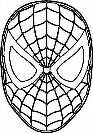 Маска человека паука раскраска