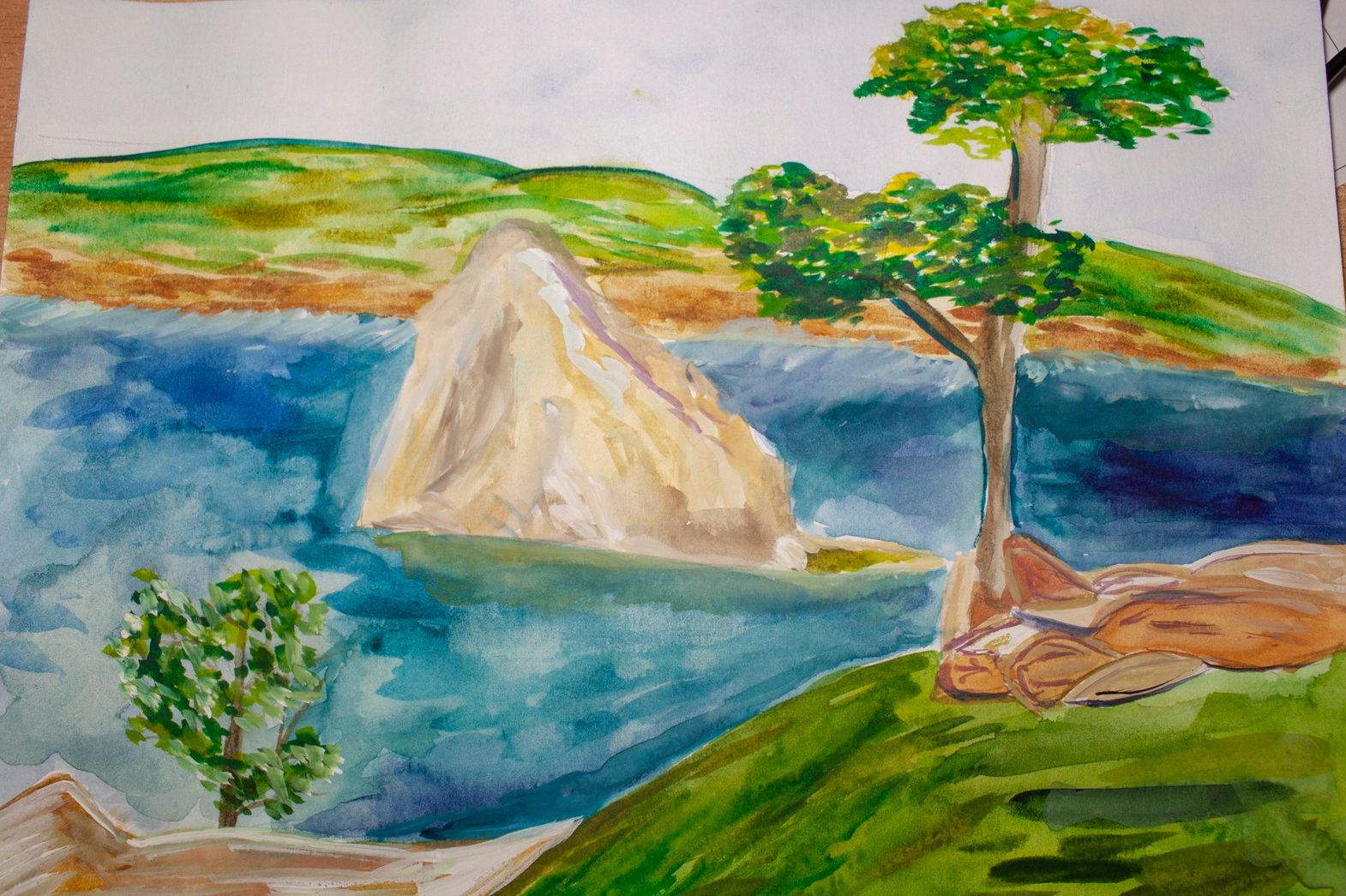 Детские рисунки озера. Байкал рисунок. Озеро Байкал рисунок. Пейзажи для срисовки. Байкал рисунок детский.