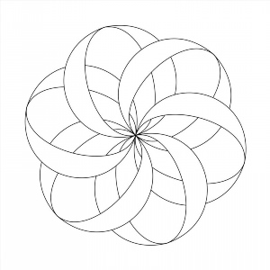 Как нарисовать цветок циркулем